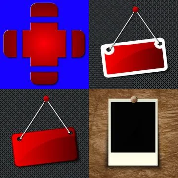 Set of vintage frames for text on abstract background. Raster copy Stock Illustration