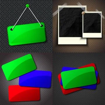 Set of vintage frames for text on abstract background. Raster copy Stock Illustration