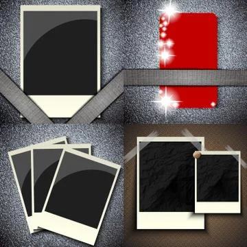 Set of vintage frames for text on abstract background. Raster copy Stock Illustration