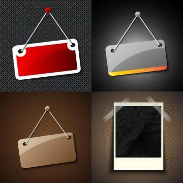Set of vintage frames for text on abstract background. Raster copy Stock Illustration