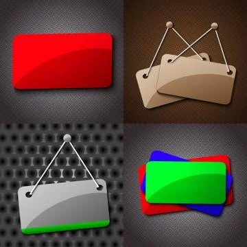 Set of vintage frames for text on abstract background. Raster copy Stock Illustration