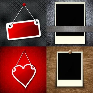 Set of vintage frames for text on abstract background. Raster copy Stock Illustration