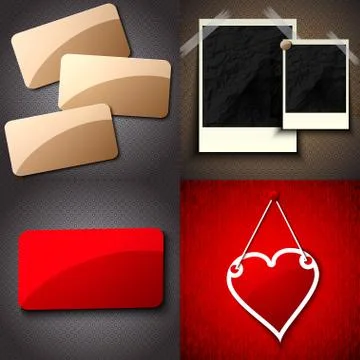 Set of vintage frames for text on abstract background. Raster copy 스톡 일러스트