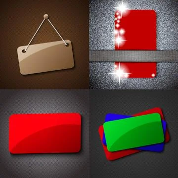 Set of vintage frames for text on abstract background. Raster copy Stock Illustration