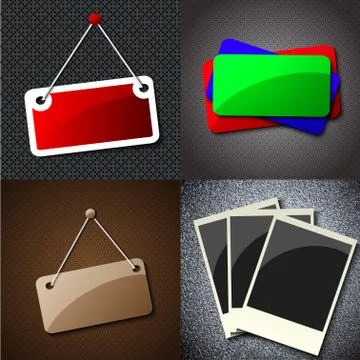 Set of vintage frames for text on abstract background. Raster copy Stock Illustration
