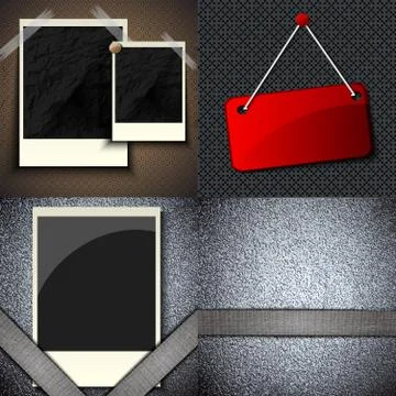 Set of vintage frames for text on abstract background. Raster copy Stock Illustration