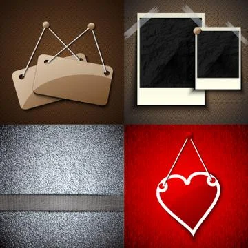 Set of vintage frames for text on abstract background. Raster copy Stock Illustration