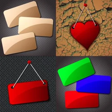 Set of vintage frames for text on abstract background. Raster copy Stock Illustration