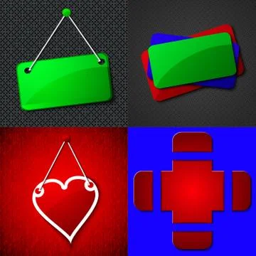 Set of vintage frames for text on abstract background. Raster copy Stock Illustration