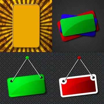 Set of vintage frames for text on abstract background. Raster copy Stock Illustration