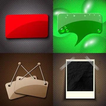 Set of vintage frames for text on abstract background. Raster copy Stock Illustration