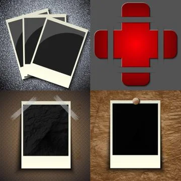 Set of vintage frames for text on abstract background. Raster copy Illustrazione stock