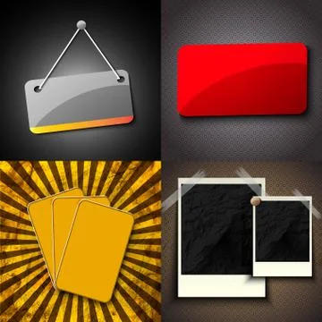 Set of vintage frames for text on abstract background. Raster copy Stock Illustration