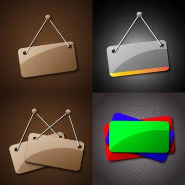 Set of vintage frames for text on abstract background. Raster copy Stock Illustration