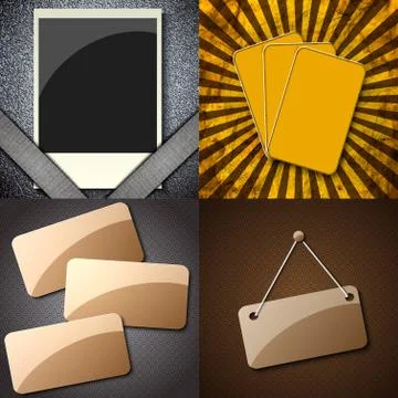 Set of vintage frames for text on abstract background. Raster copy Stock Illustration
