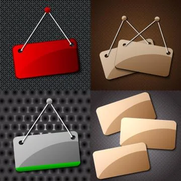 Set of vintage frames for text on abstract background. Raster copy Stock Illustration