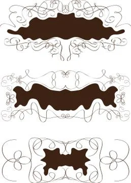 Set vintage frames, vignette borders Stock Illustration