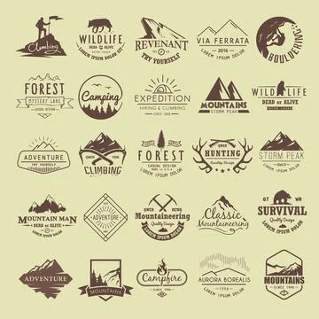 Set of vintage labels Stock Illustration