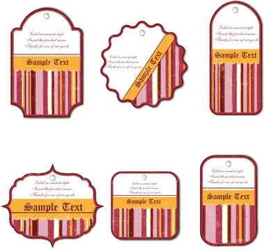 Set of vintage labels isolated on white background Stock Illustration