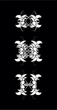 Set of vintage ornaments. Frames, borders, dividers. Ornate decorative design Illustrazione stock