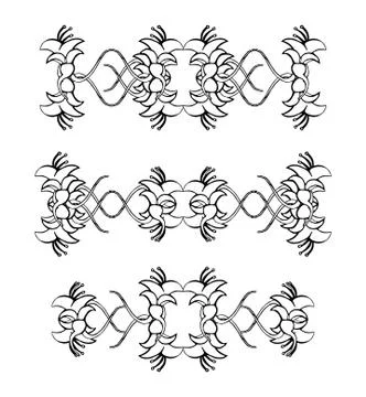 Set of vintage ornaments. Frames, borders, dividers. Ornate decorative design Stock Illustration