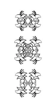 Set of vintage ornaments. Frames, borders, dividers. Ornate decorative design Stock Illustration