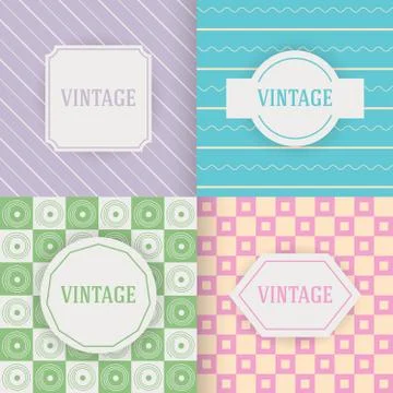 Set of vintage patterns, vector illustration Stock-Illustration