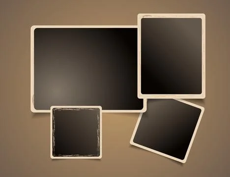 Set of Vintage Photo Frames Design illustration 스톡 일러스트