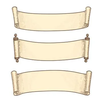 Set of vintage scrolls Stock-Illustration