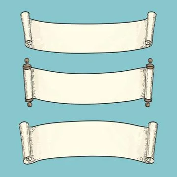 Set of vintage scrolls Stock-Illustration