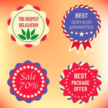Set of vintage services badget Stock Illustration