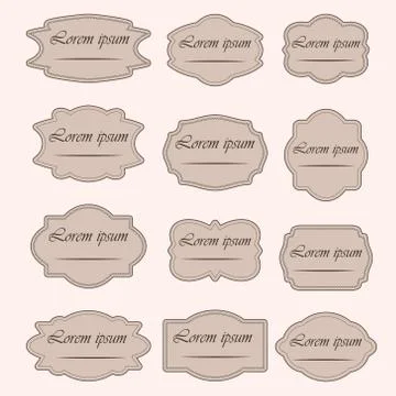 Set of vintage vector frame Stock Illustration