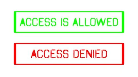 Set of the virtual buttons with access Stock Illustration