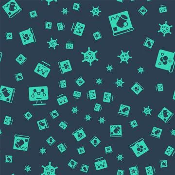 Set Virus, Data visualisation, Genetic engineering and Chemical formula on Stock Illustration