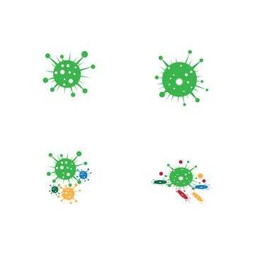 Set Virus Logo Template vector イラスト素材