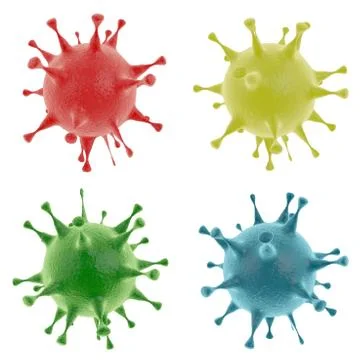 A set of viruses in the body Stock Illustration