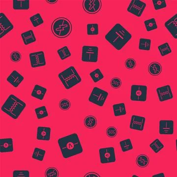 Set Voltmeter, No lightning, Electrical transformer and symbol ground on Stock Illustration