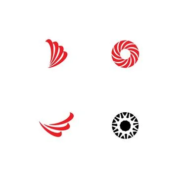 Set Vortex  Logo Template vector symbol Illustrazione stock