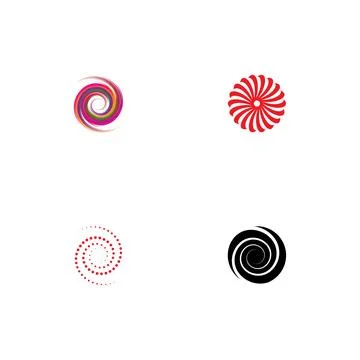 Set Vortex  Logo Template vector symbol Illustrazione stock