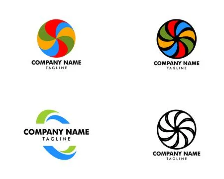 Set of Vortex Vector Illustration Icon Logo Template Design Stock Illustration