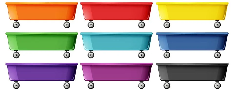Set of wagon toy 스톡 일러스트