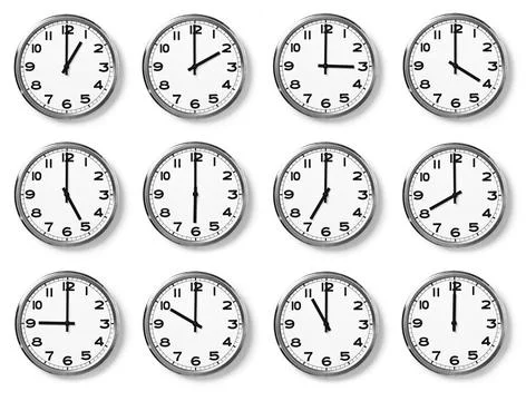 Set of wall clocks set of wall clocks with another times Copyright: xZoona... Stock Photos