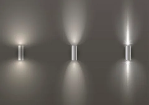 Set of wall lamps Stock Illustration