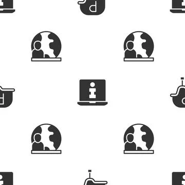 Set War journalist, Information and World news on seamless pattern. Vector イラスト素材
