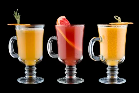 Set of warming drinks on dark background. Sbiten. Russian traditional cuisine 스톡 사진