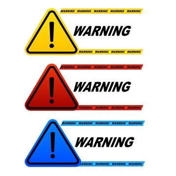 Set Warning sign. attention or caution. Vector illustration Stock Illustration