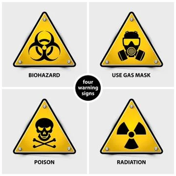 Set of warning signs Stock Illustration