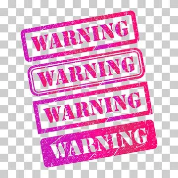 Set of Warning stamp symbol, label sticker sign button, text banner vector il イラスト素材