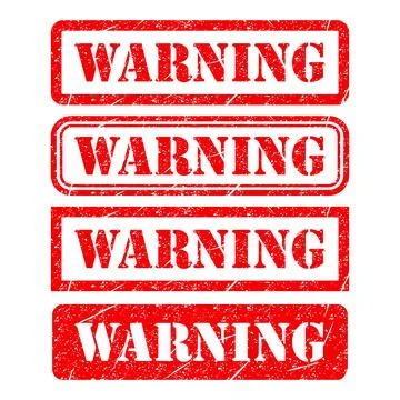 Set of Warning stamp symbol, label sticker sign button, text banner vector il イラスト素材