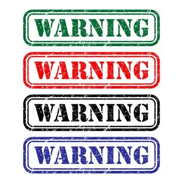 Set of Warning stamp symbol, label sticker sign button, text banner vector il 스톡 일러스트